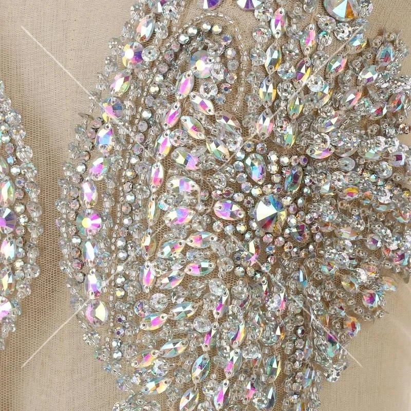 rhinestone bodice applique glass for jewelry clothing design LX-921