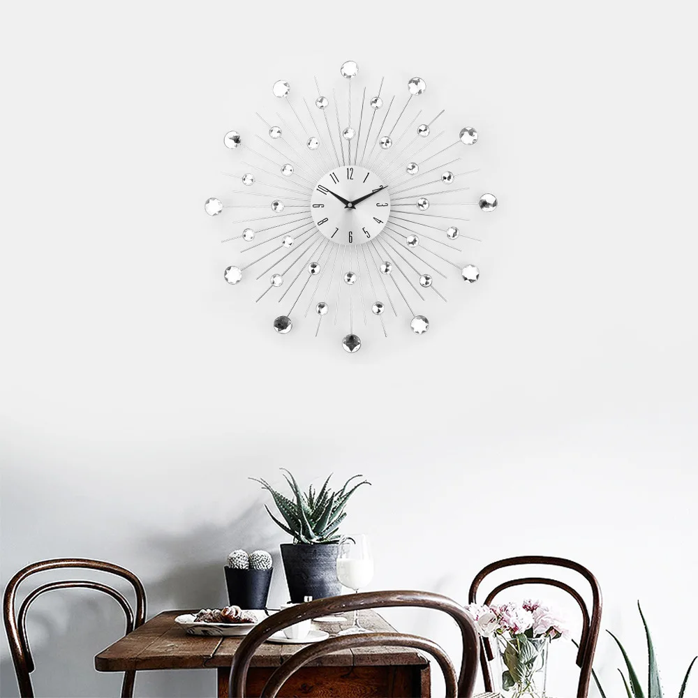 
3D Crystal Display clock for Living Room wall clock home decor 