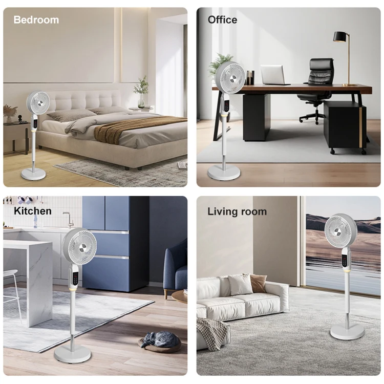 Wholesale Price Living Room Bedroom 9 Inch PP 26W Electric Fan 4 Modes 12 Wind Speeds Adjustment Standing Fan