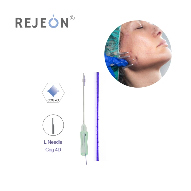 Beauty Ultra V Lift 18g 100mm Blunt W Thread Fios De Wires Lift Barbed Threads Cog 4d Pdo Lift