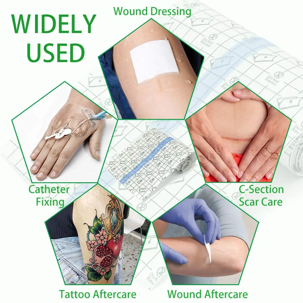 Factory Medical PU Wound Adhesive Dressing Transparent Waterproof Self-adhesive Wound Dressings