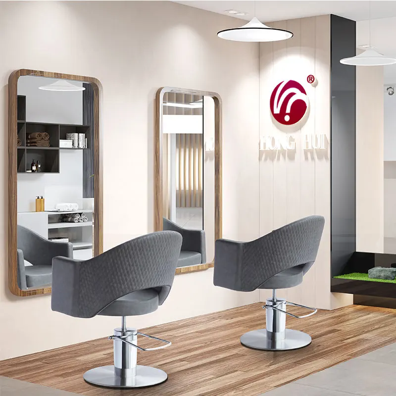 Beauty Salon Mirror Custom Design Barber Unit Stations Furniture Mirror