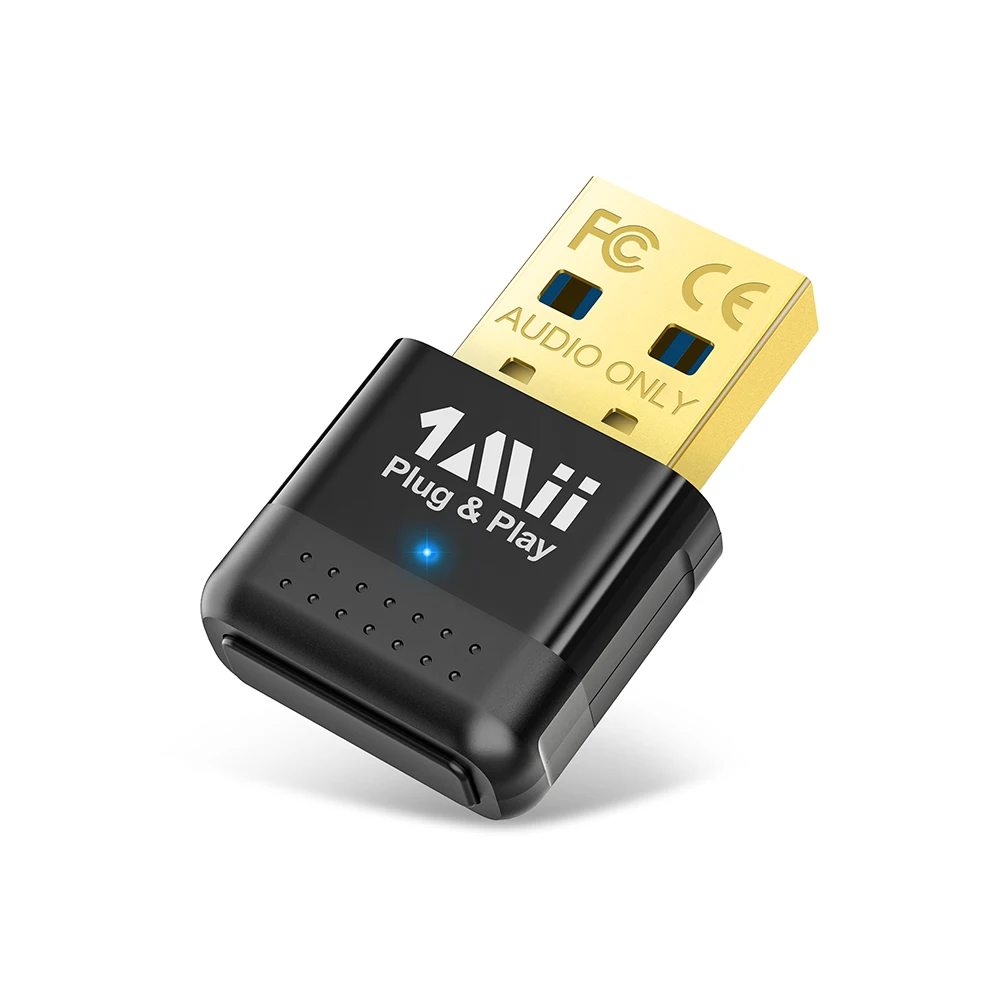 1Mii B10A, включающим в себя гарнитуру блютус и флеш-накопитель USB аудио передатчик для ПК ноутбука MAC, подключи и работай, мини-динамик Bluetooth 5,0 USB-A адаптер