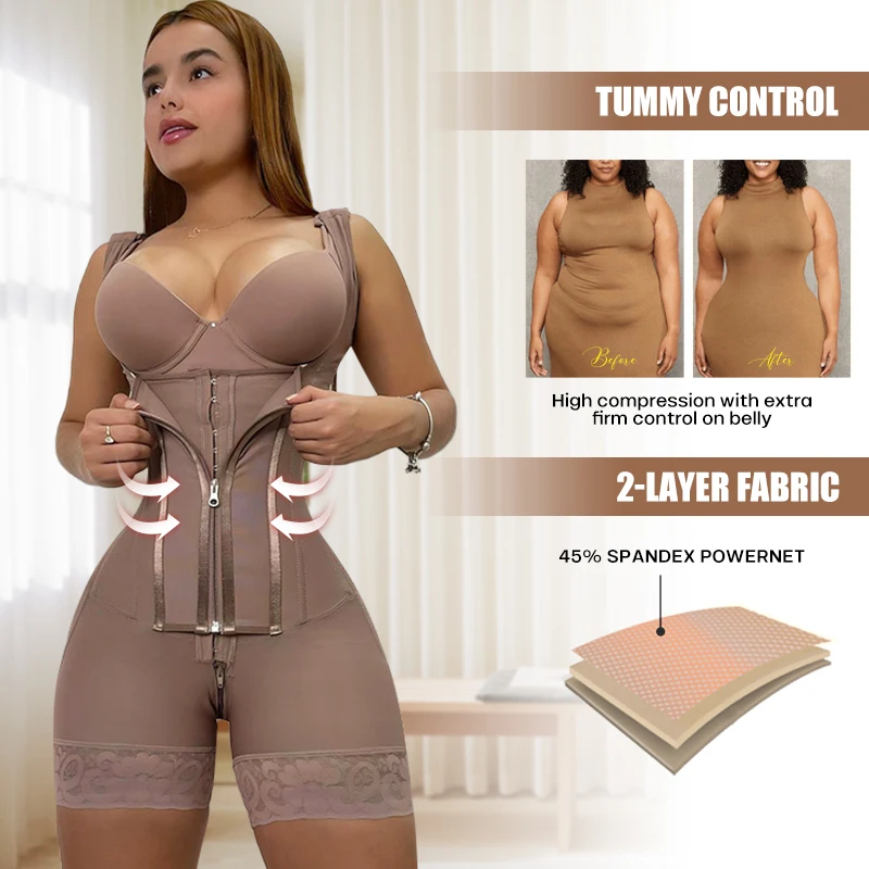 High Compression Tummy Control Stage 1 Colombian Garments Wholesale Post Op Surgery Fajas Colombianas Shapewear For Women