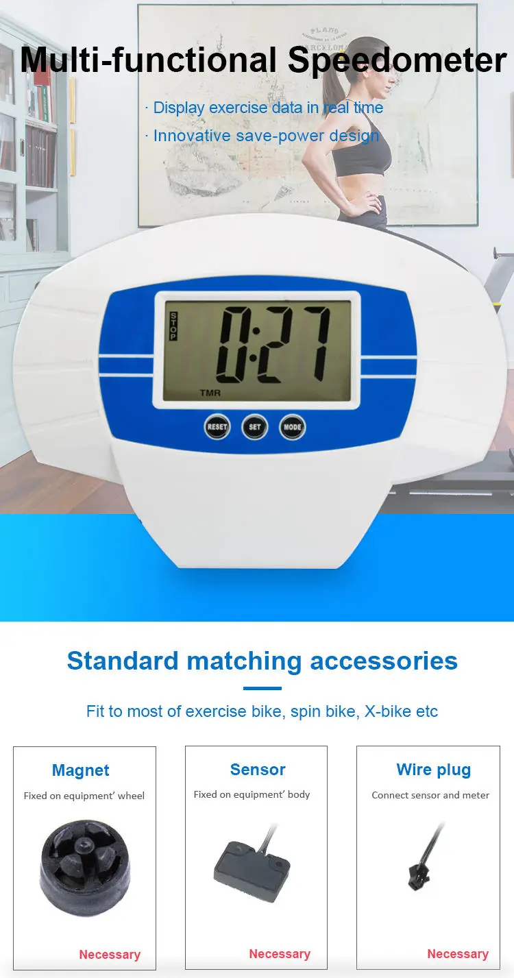ZT Multifunctional Oem Exercise Bike Monitor Spinning Bike Speedometer With Time Speed Calorie Distance Heart Rate