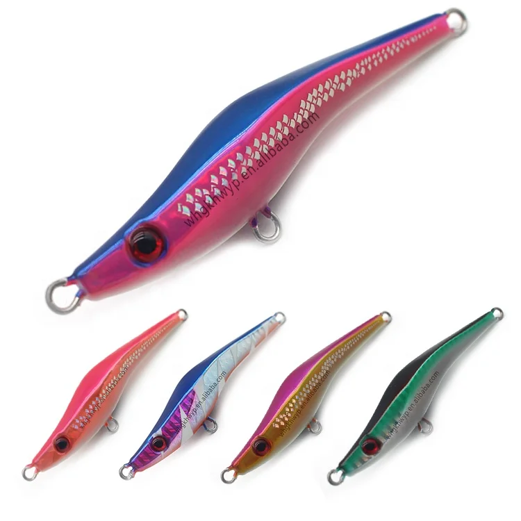 JIGGING 60g 80g 100g 120g Metal Lure S Shape Slow Metal Jig Lure Fishing Lead Jig Fishing Lures Wholesale