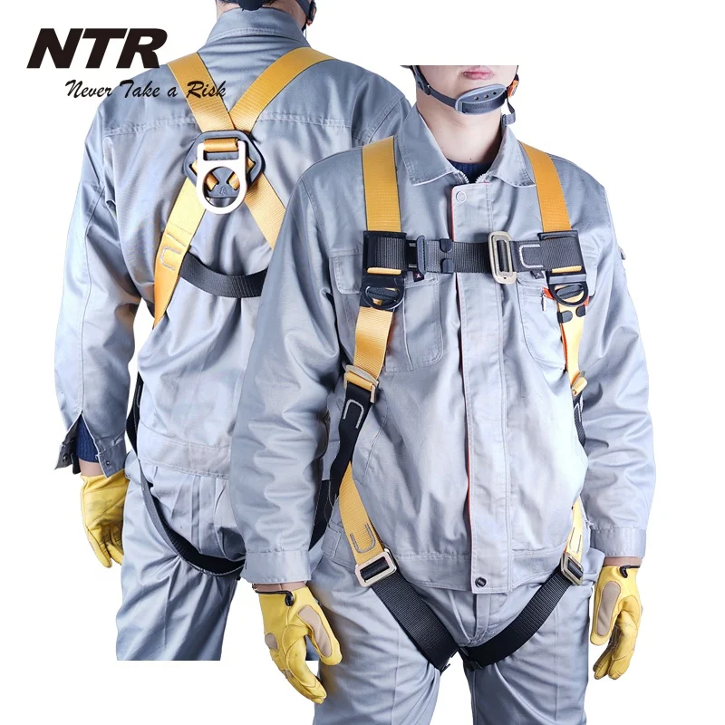 Full Body Standard Construction Safety Harness Fall Protection Universal Harnesses for Working Roofing Climbing