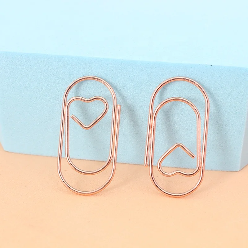 16 Years Factory Hot Selling Funny Mini Bookmark Paper Clip  Small Love Heart Cute Paper Clips
