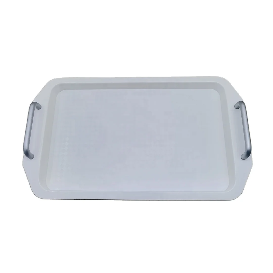 
Printed Melamine Tray With Handle Customize Logo Plastic Rolling Tray Set 