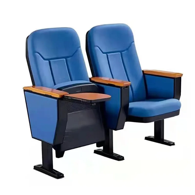 China Lecture Hall Folding Theater Seats Auditorium Chair With Wood Armrest