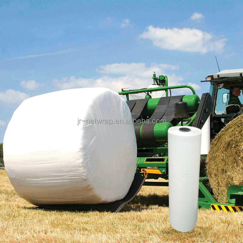 500mm 1800m Bale Wrap Silage Film Plastic Agricultural Hay Gross Bale Wrapping Film Roll