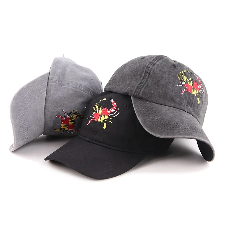 Wholesale 6 panel unstructured vintage gorras custom embroidery logo baseball cap washed cotton dad hats