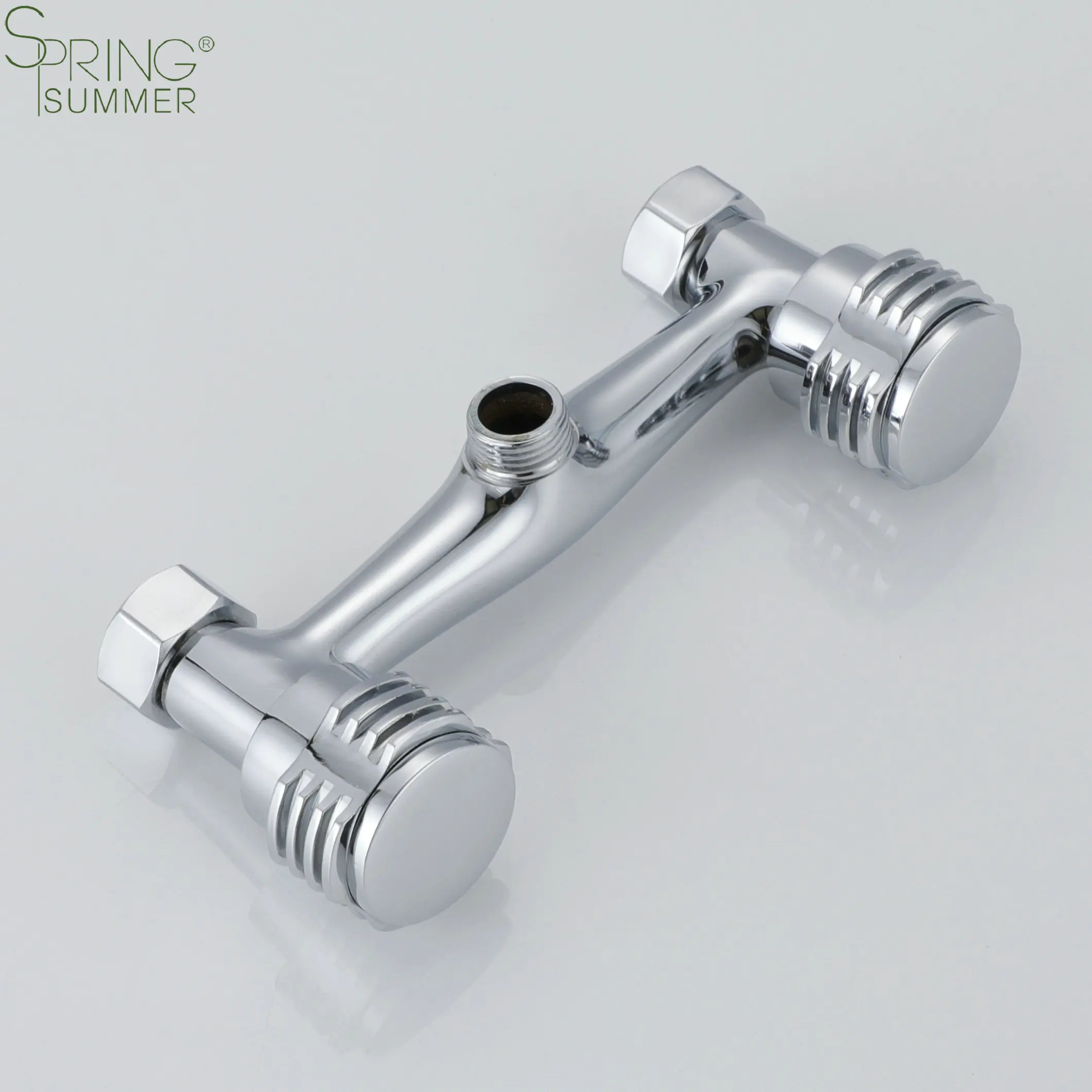 Double switch  brass Wall Mount Shower Mixer Faucet Double handle bathroom shower faucet set