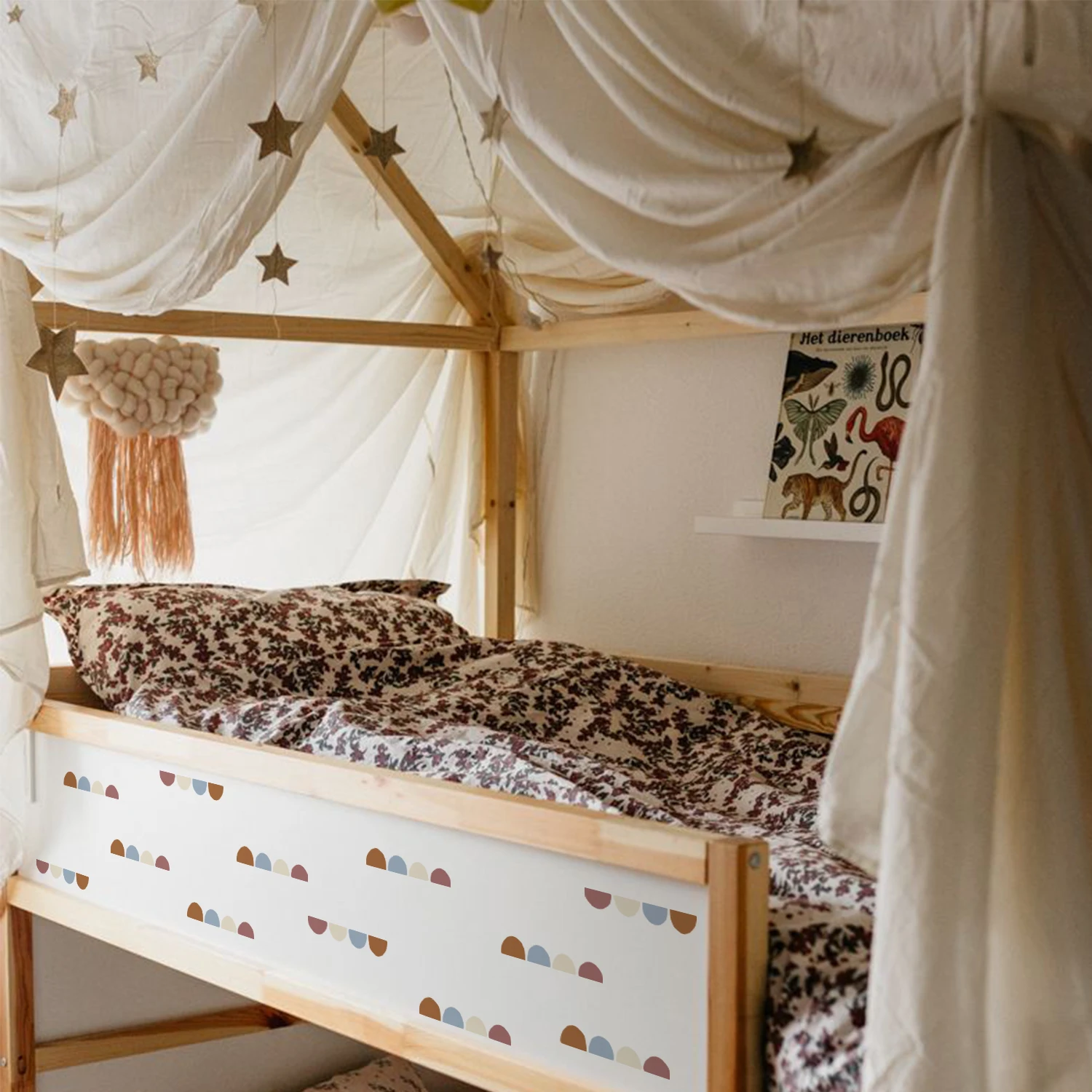 Funlife Vintage Scandinavian Hills Wall Sticker Vinyl Decor Wall Stickers For Nursery Kids Room