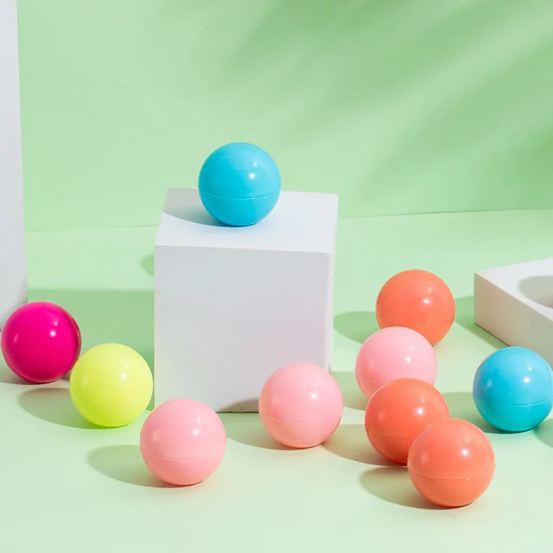 Pink Spherical Lipstick Container Free Sample Support Custom 30G Creative Colours Shell Cute Lollipop  Plastic Lip Balm Tube