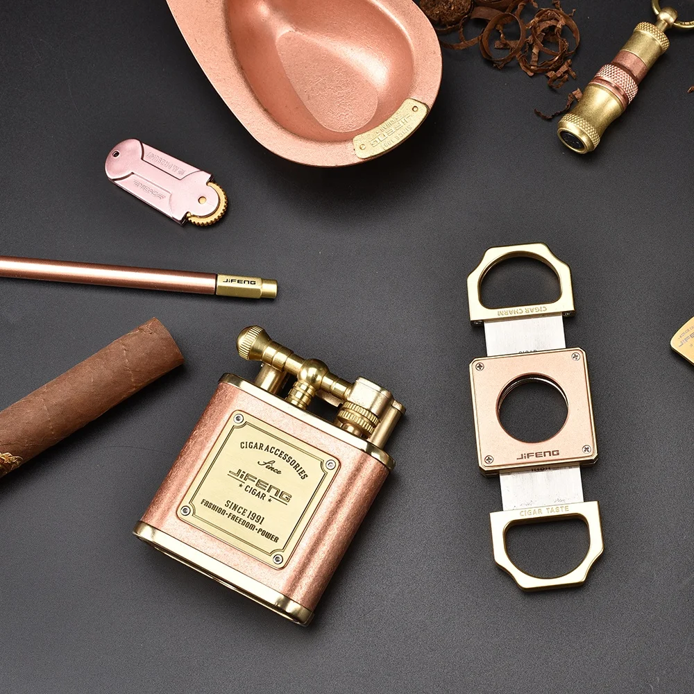 JIFENG JF-TZ240 роскошные медные в винтажном стиле уникальные металлические сигары 10 1 Набор плоскогубцев аксессуары для сигар подарочный набор