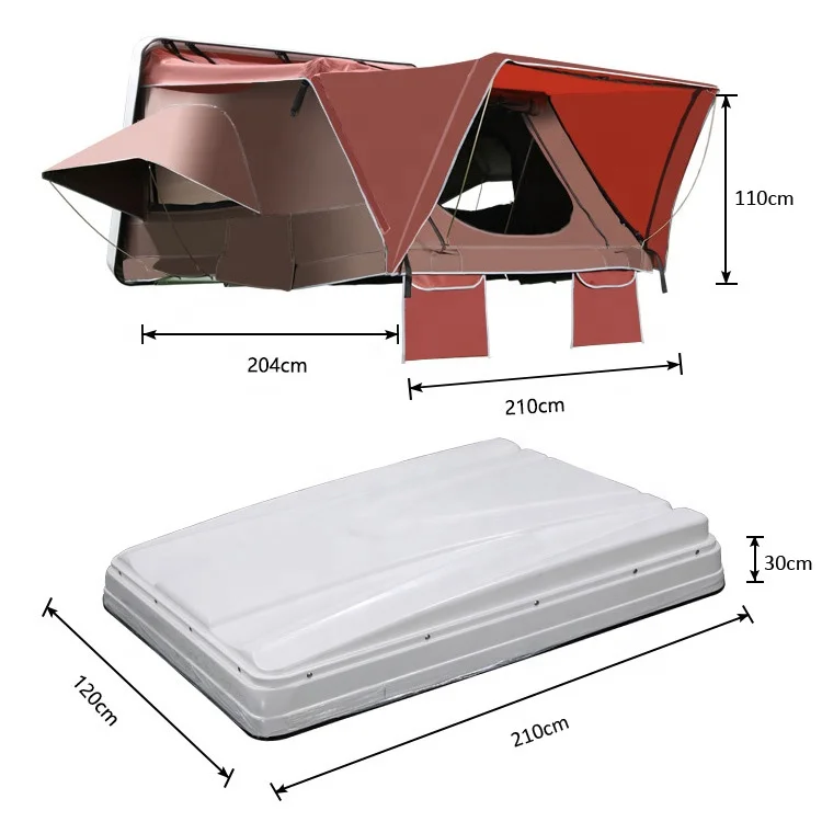 Buy adventure camping 4WD OEM car hard shell rooftop tent with mattress and ladder