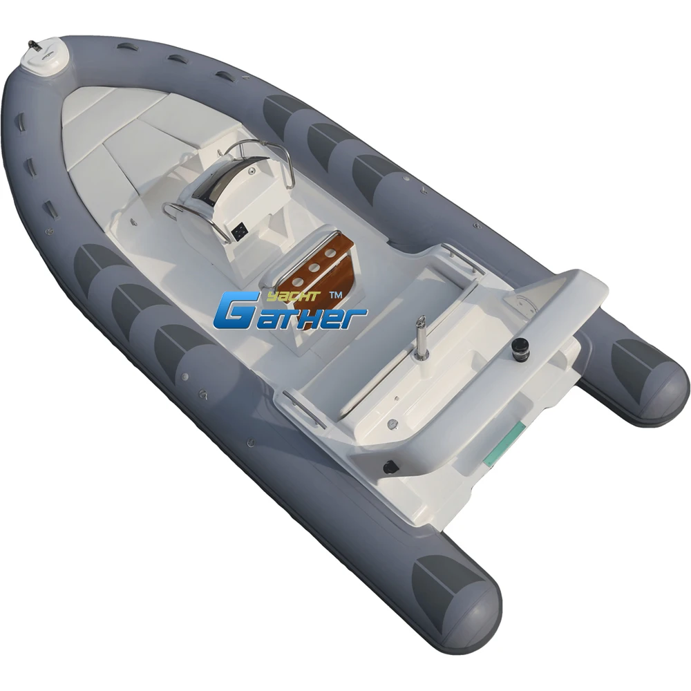 China RIB600 6m Sport RIB Boat Fiberglass Material for Outdoor Fishing Surfing on Lakes and Rivers