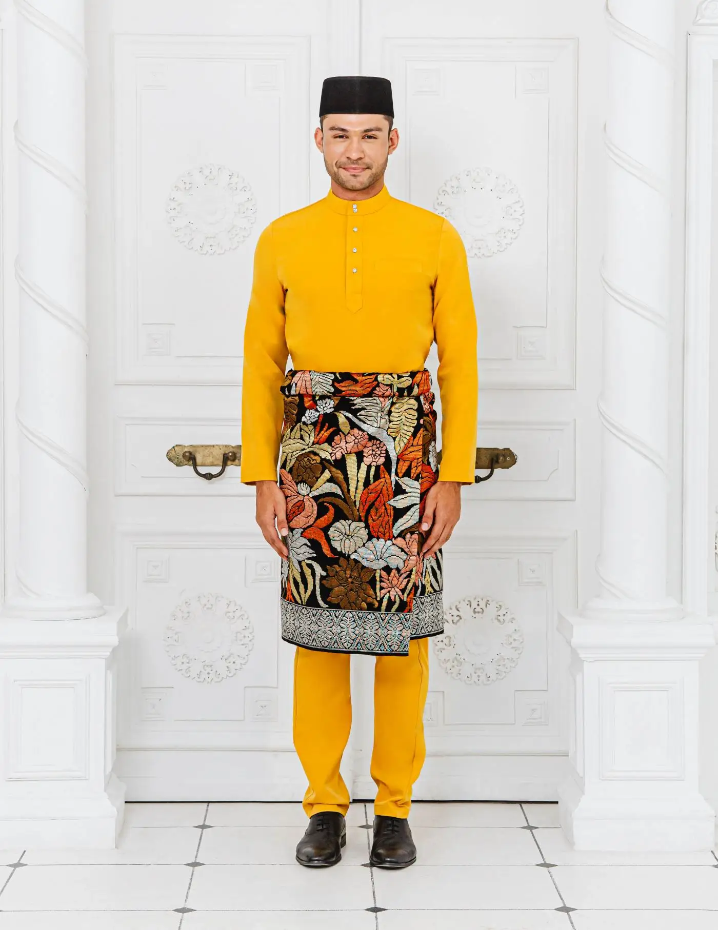 SIPO серая монета Patawali Cekak Musang Minaz Baju Melayu комплекты с передними карманами для мужчин Leeyanarahman