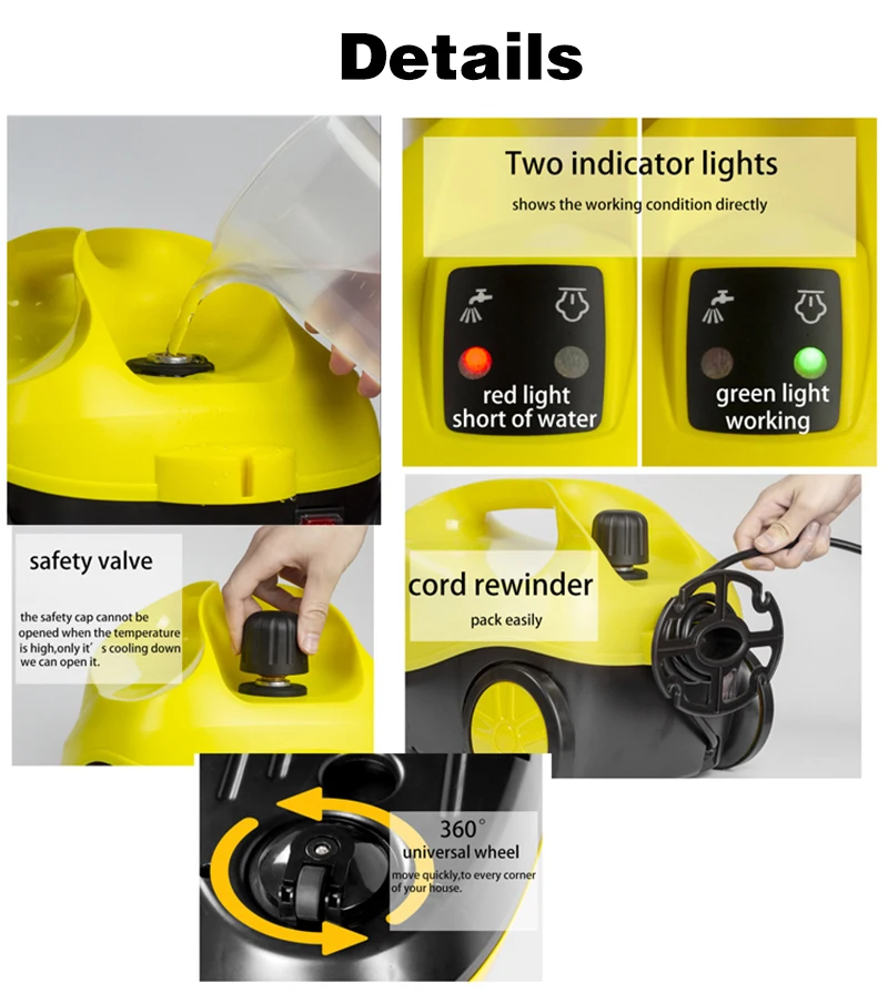 Hot Selling High Temperature Power Factory Supplier 30Dcb Steam Mop Pump Spin And Scrub Steam Mop