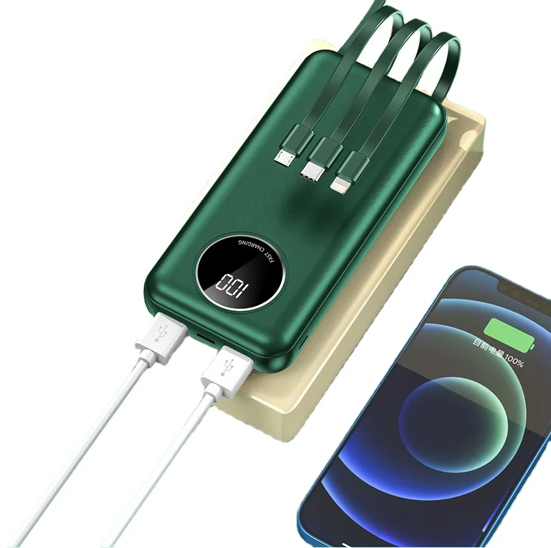 Hot style products Power bank 20000mah White Black Green USB Mobile Power Supply