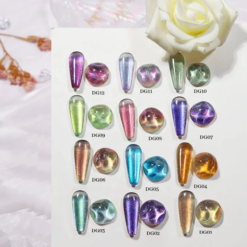 9D Laser Cat Magnetic Gel OEM 15ml/10ml/8ml Wholesale Nail Cat Eye Polish Glue Nail Art Shiny Varnish UV Gel For Nail Art Design