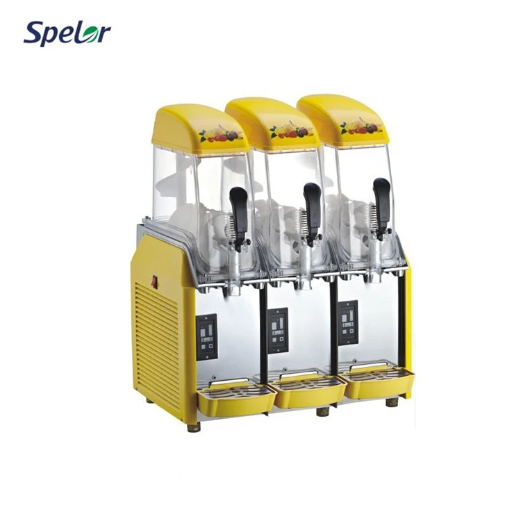 Food drink plant plastic 3 heads electric slush ice machine for sale