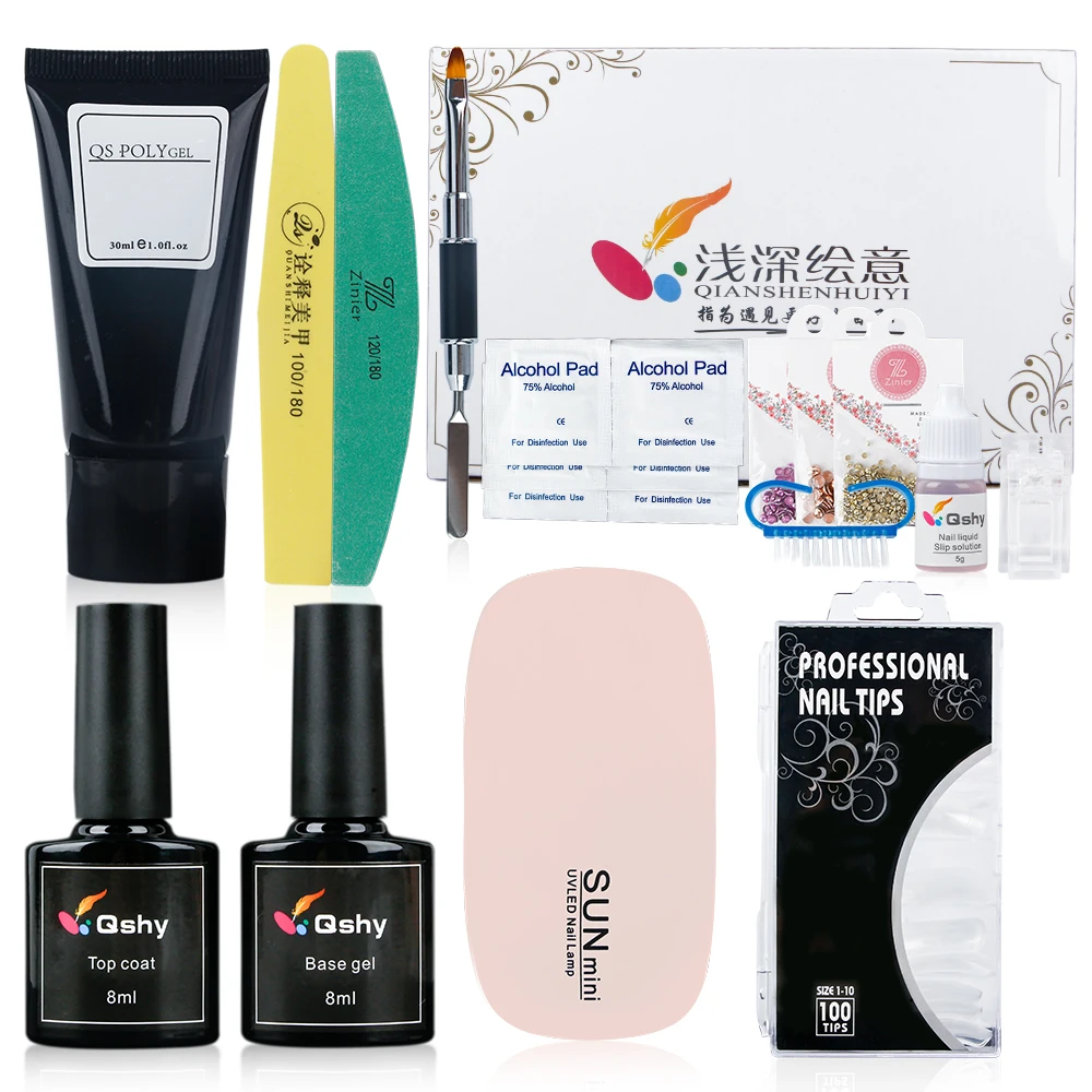 Gs-1 New Arrival Free Samples Custom Quick Lamp Jelly Gel 30ml Nails Polish Extension Full Beauty Acrylic Nail Set Poly Gel Set