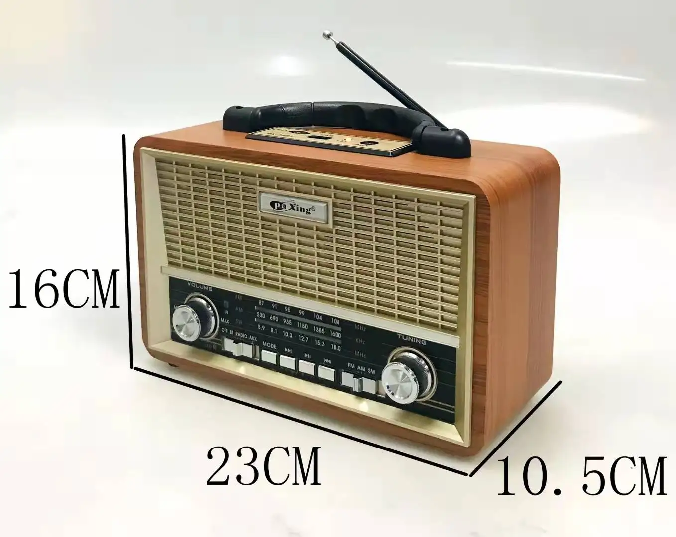 Hot Selling Classic Vintage Retro Radio FM AM SW 3 Band Rechargeable Radio With USB SD TF Mp3 Player Wooden Radio PX-35BT