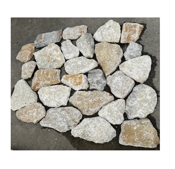 cloudy white natural random stone pave decoration tiles