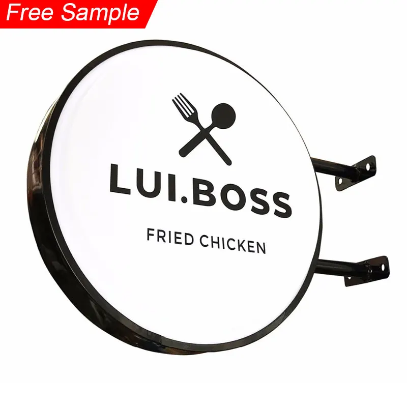 3d Outdoor Double Sided LED Circular Circle Light Box Advertising