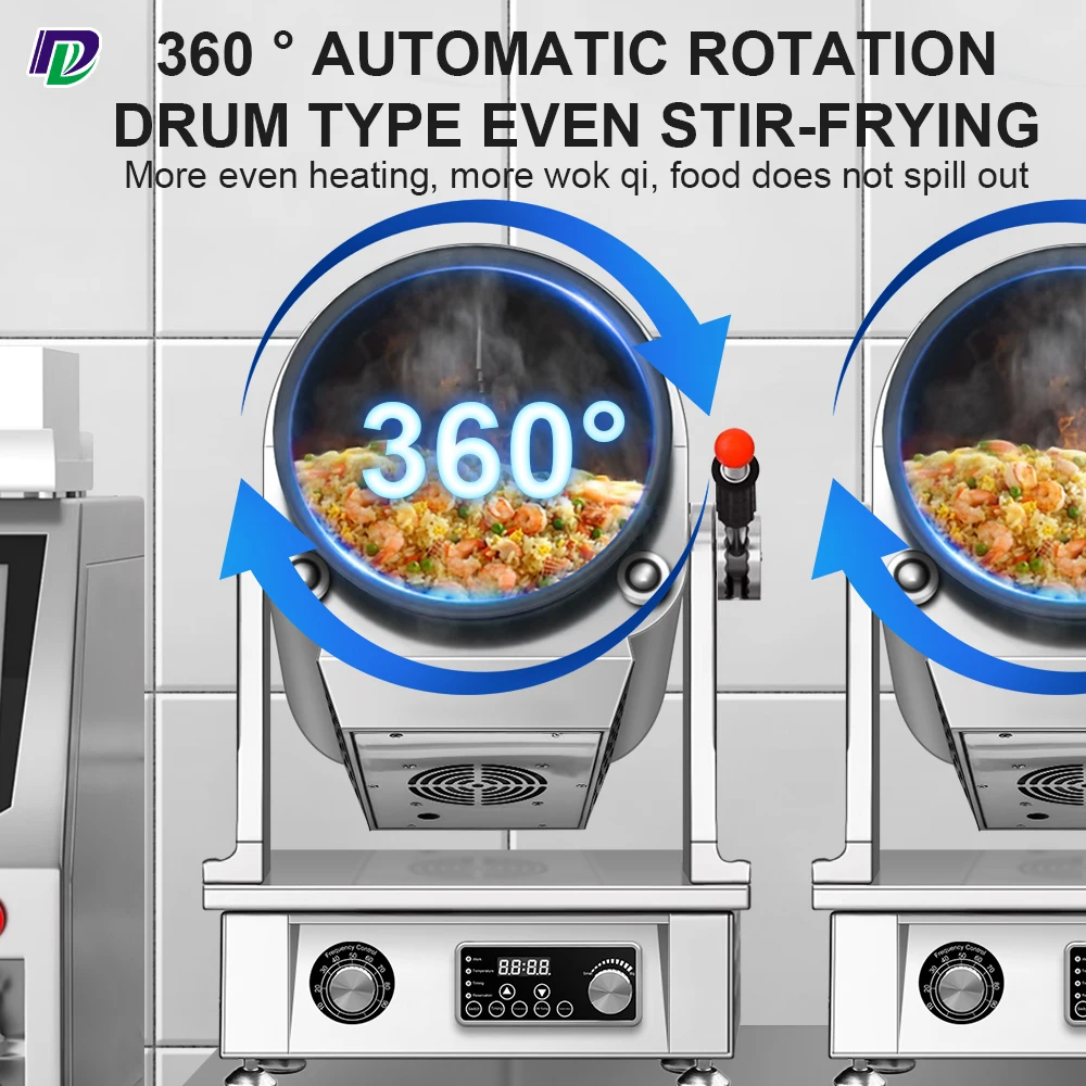 Kitchen Restaurant Using Electric Stir Fry Machine Cooking Machine Auto Cooker Cooking