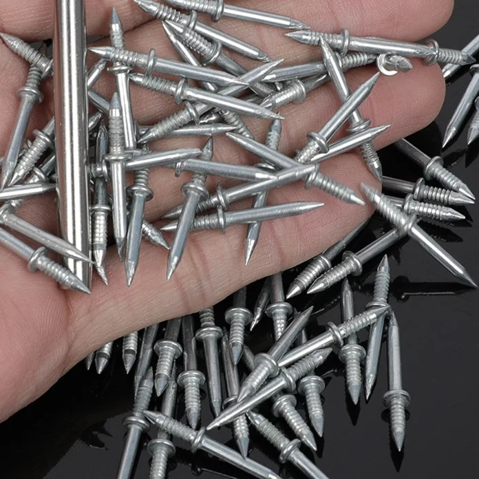 Seamless Steel Expansion Screws Horn Skirting Thread Invisible Double Head Nails