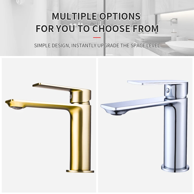 Antique Brass Mixer Water Tap Bathroom Sink Gold Matte Face Basin Faucets