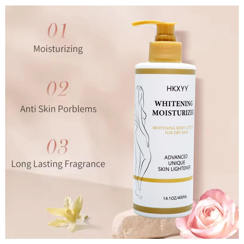Custom Private Label Organic White Bodi Lotion Remove Spots Body Cream Moisturizing Milk Whitening Body Lotion For Black Skin
