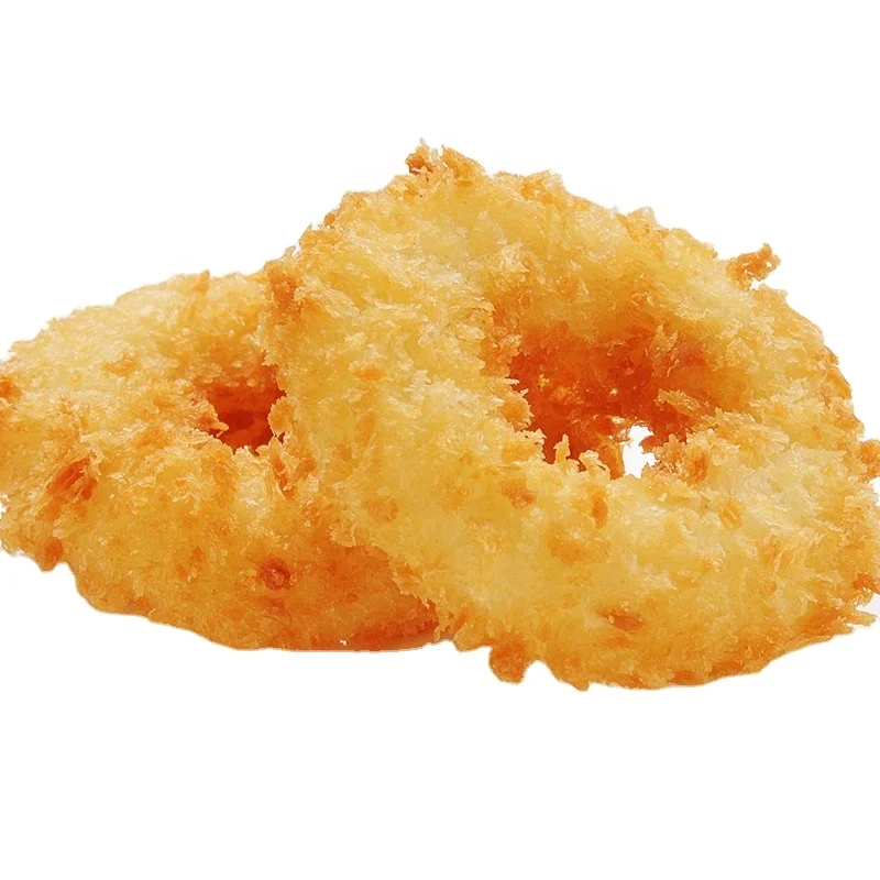 2024 top sale latest cheap and delicious process food fried golden breaded squid ring calamari
