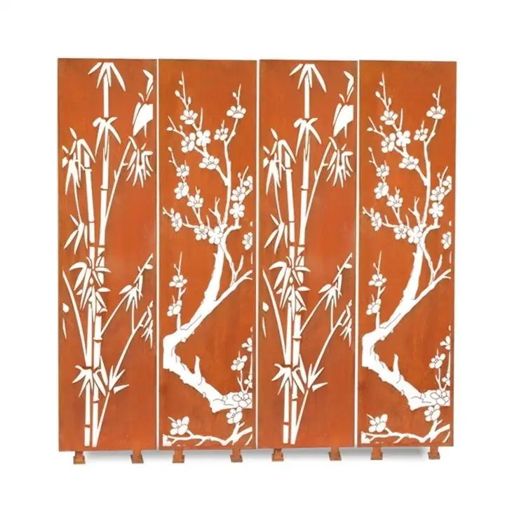 Лазерная резка металла разделитель для садовой Комнаты Панели Corten стальной экран конфиденциальности