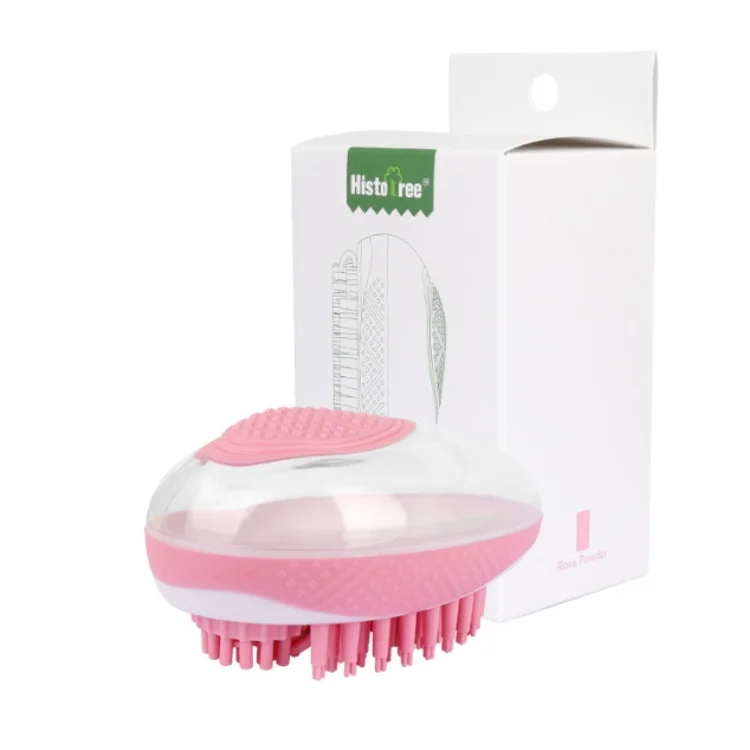 Pet cleaning Supplies Bath brush Massage comb can store body wash Soft silicone brush for cats and dogs