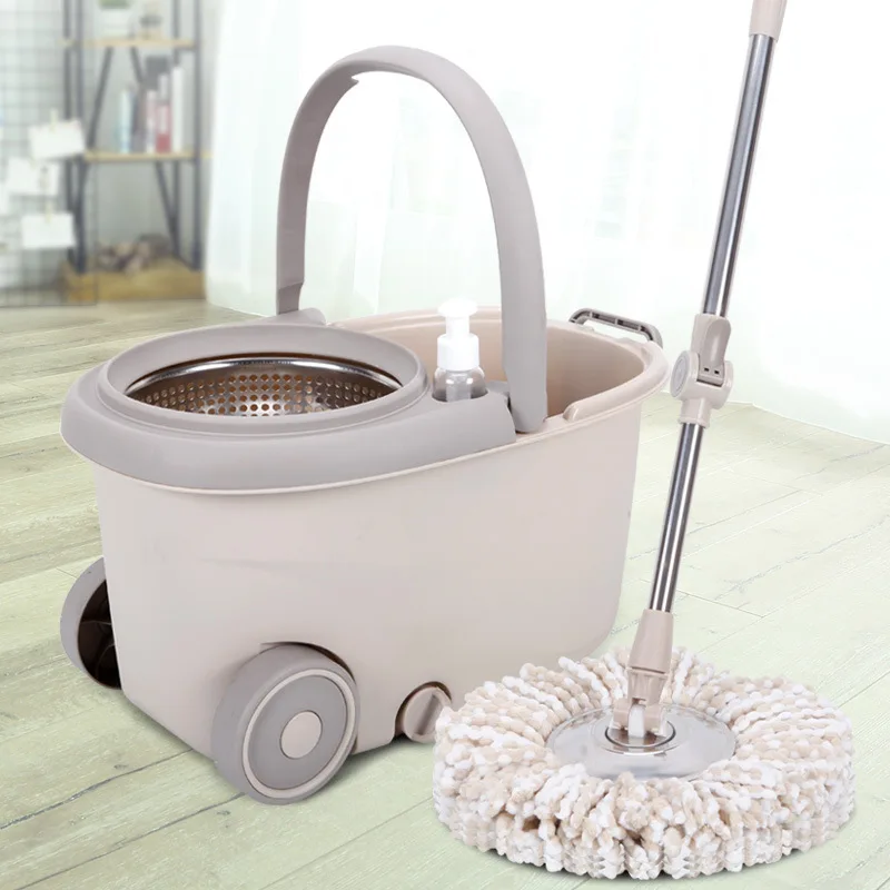 Detachable Centrifugal Rotating Magic Mop 360 Microfiber Cleaning Tornado Mop Bucket With Stainless Steel Wringer