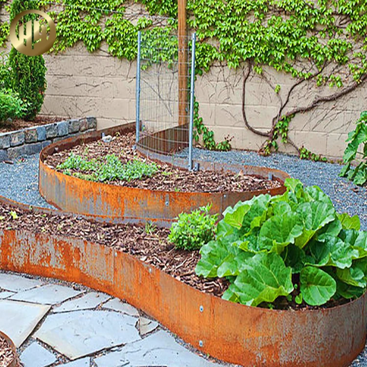 Открытый сад DIY Corten стальной Ландшафтный Декор металлическая трава разделительная