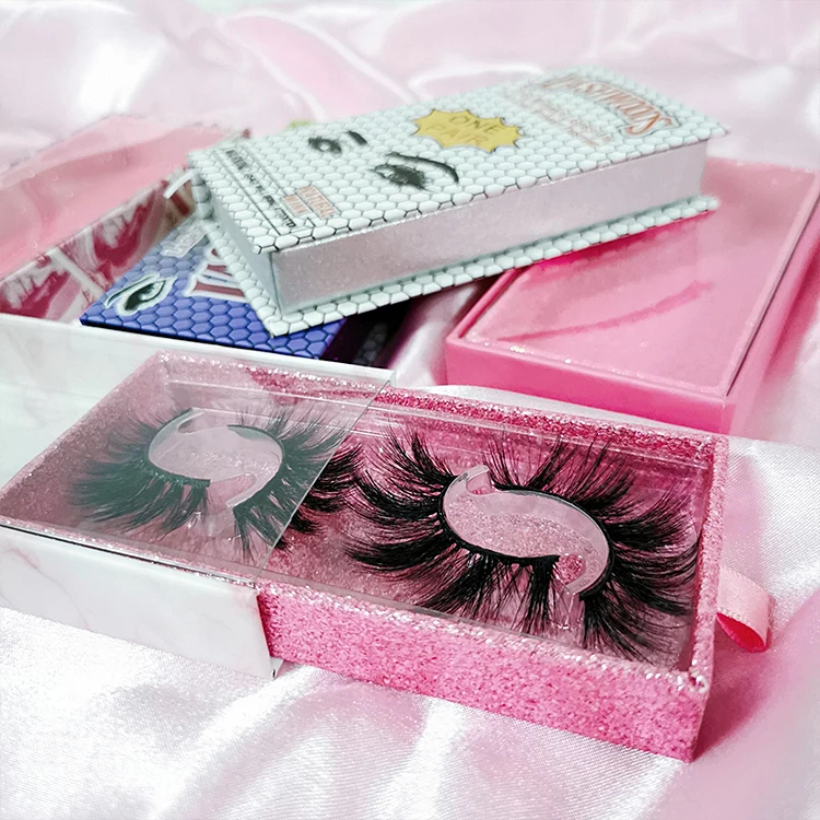 Eye Lashesh Set Handmade 3d Real Mink Lash Products Customize Logo Siberian Makeup False Eyelash Set Lashess Lase With Boxes