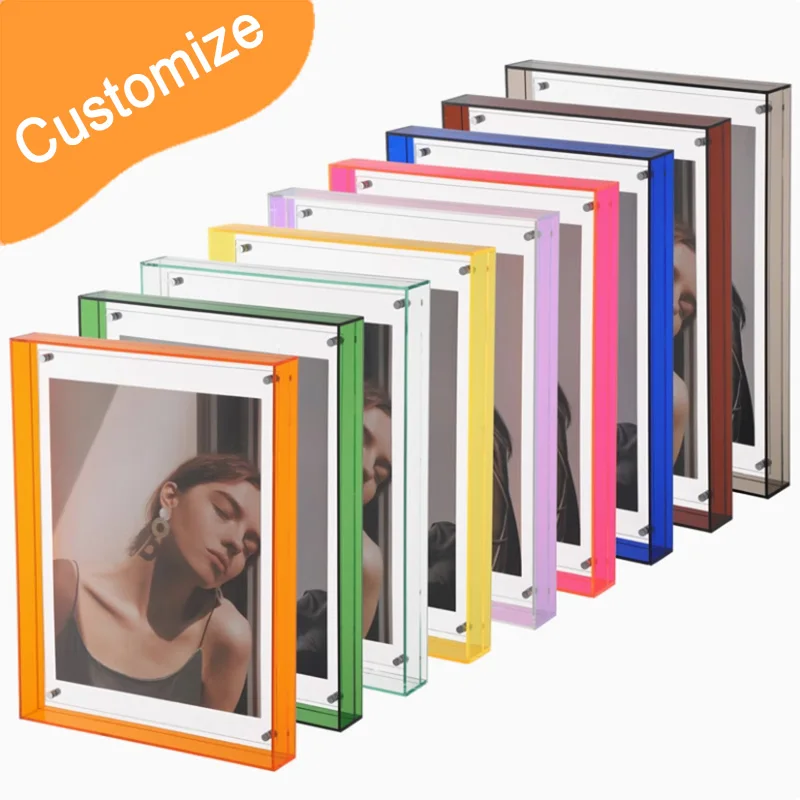 Custom Digital Printed Watercolor Portrait Abstract Wall Art Acrylic Magnetic Photo Frame for Bedroom Decor Custom Paintings