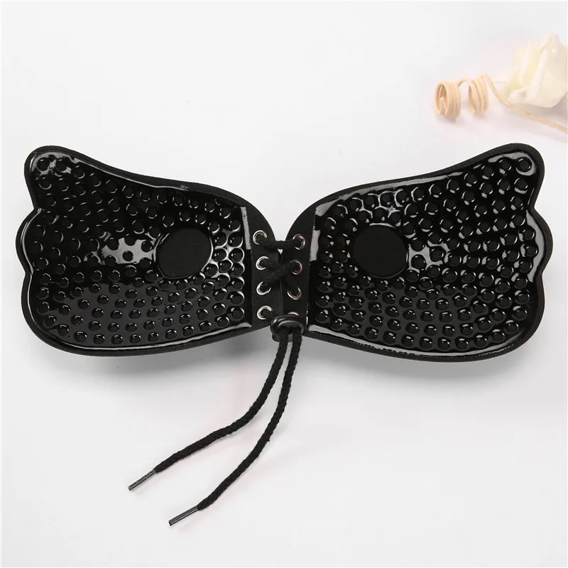 Self Adhesive Deep V-shaped Gel Invisible Backless Bra Strapless Bandage Silicone Breast Lift Push Up fly wing Bras
