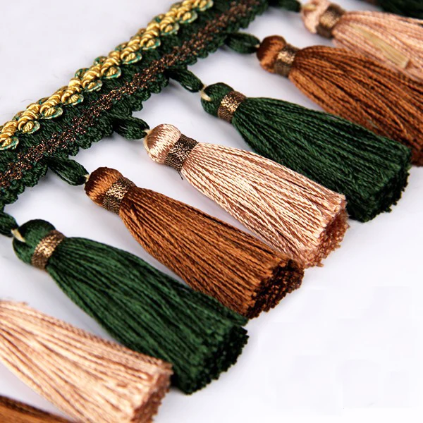 2014 New Design Braid Bead With Fringe TRIM  For Curtain, Drapery