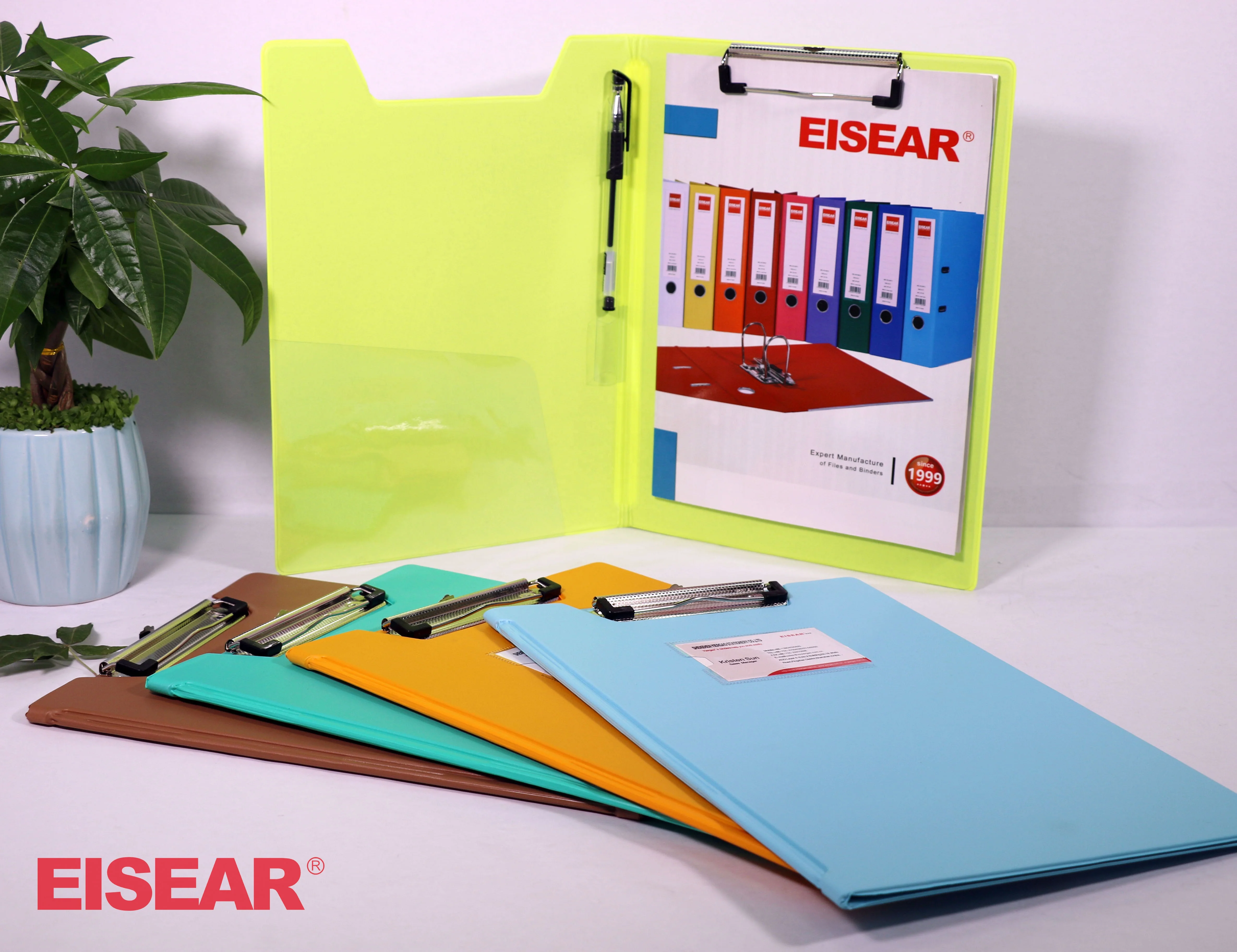 A4 A5 B5 FC size /Standard size High quality PVC Double side clipboard   metal clip with pen holder for school hospitals office