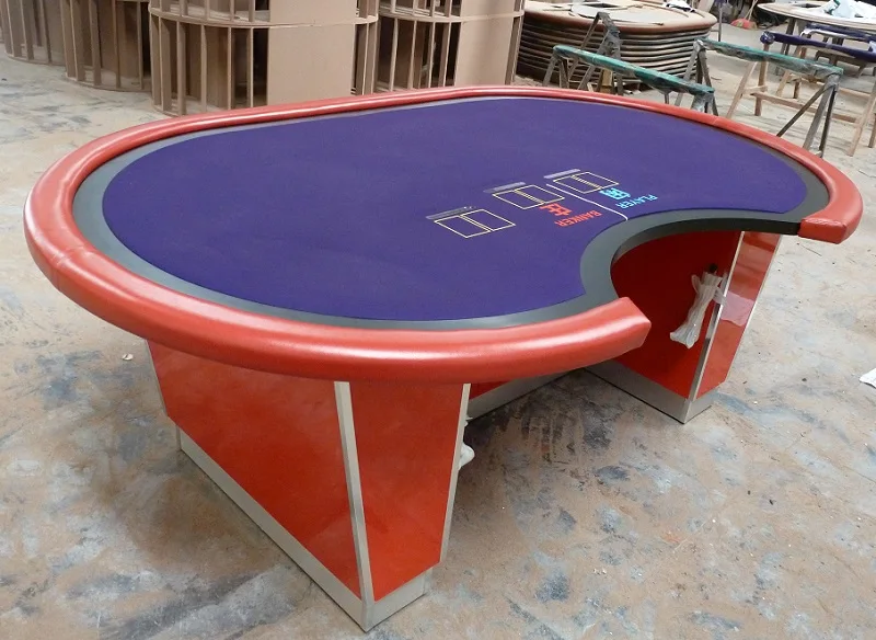 Casino Gambling Online Baccarat Table Mesa De Poker Table with LED Lighting