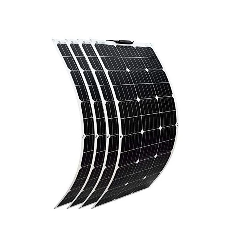 New Promotion Flexible Solar Panel Black 200w Monocrystalline Cell Semi Flexible Pv Flex Solar Panel