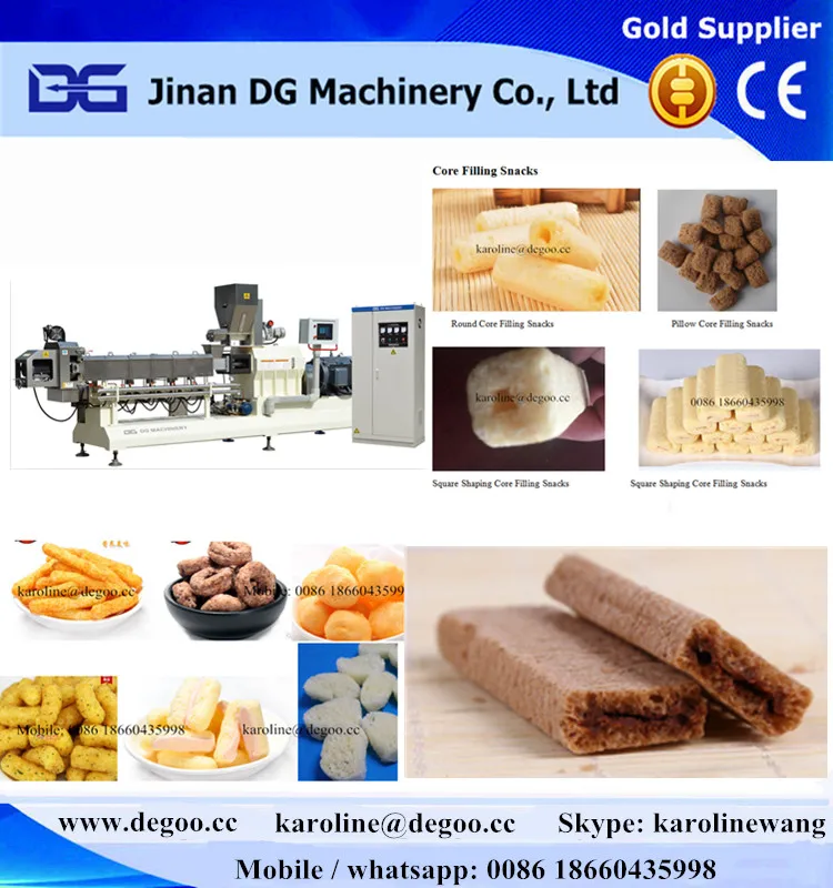DG Machinery Corn Puffed Ring Cheese Ball Inflating Snacks Food Extruder Making Machine Equipment