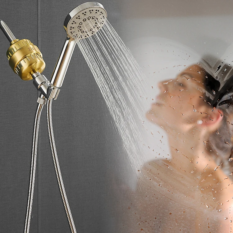 Wholesale ABS household shower filter 15 grade showerhead filter for hard water