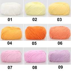 Multi color hand knitting 100% cotton yarn crochet milk cotton yarn for baby Weaving Sweater